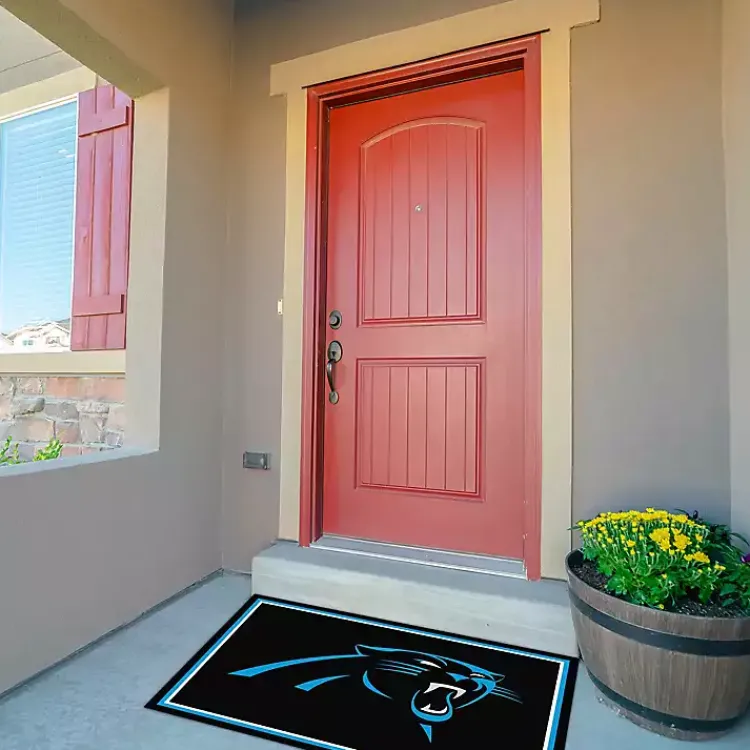 Kirklands Home Area Rugs|Carolina Panthers Area Rug, 3x4 Black
