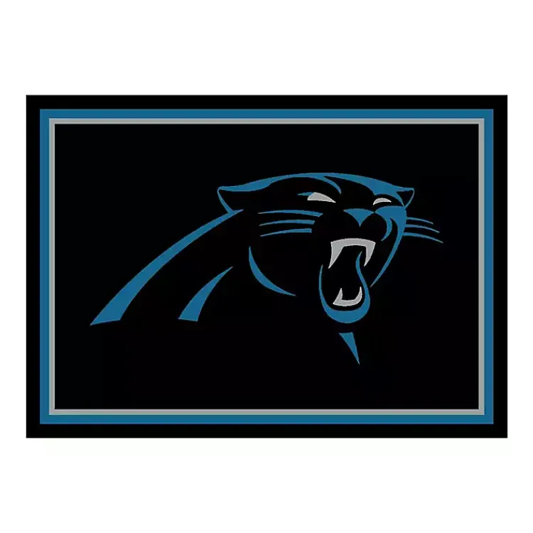 Kirklands Home Area Rugs|Carolina Panthers Area Rug, 4x6 Black