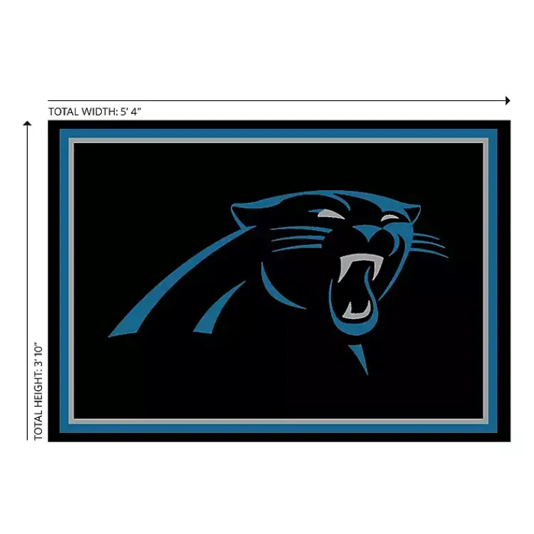Kirklands Home Area Rugs|Carolina Panthers Area Rug, 4x6 Black