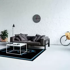 Kirklands Home Area Rugs|Carolina Panthers Area Rug, 4x6 Black