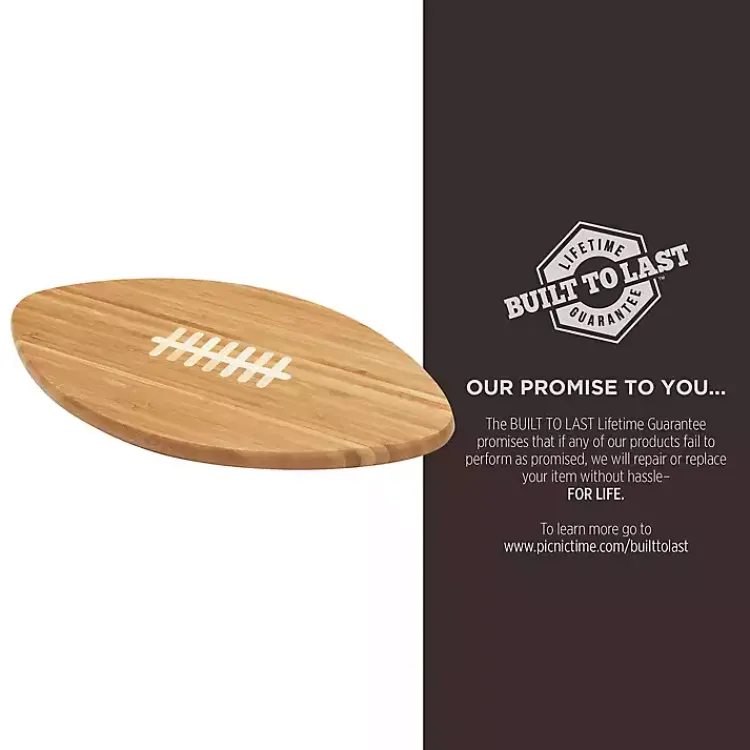 Kirklands Home Serving & Entertaining|Carolina Panthers Bamboo Football Cutting Board Tan