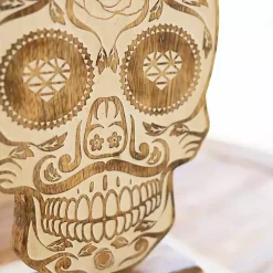 Best Carved Wooden Skull Statue Halloween