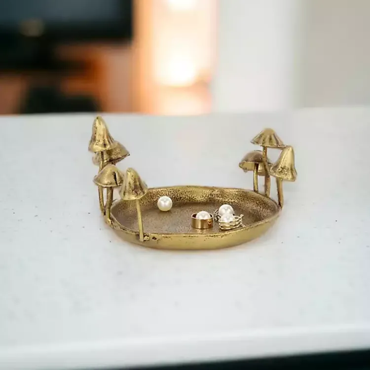 New Cast Iron Catchall Mushroom Tray Decorative Trays