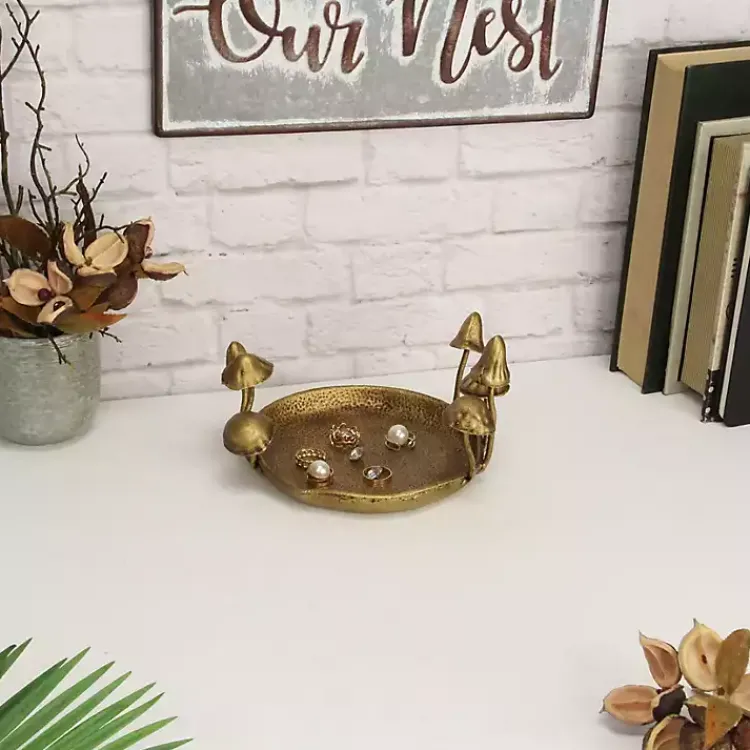 New Cast Iron Catchall Mushroom Tray Decorative Trays