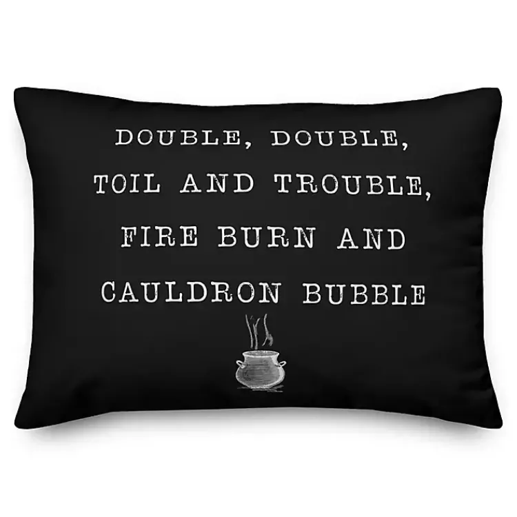 Outlet Cauldron Bubble Throw Pillow Halloween