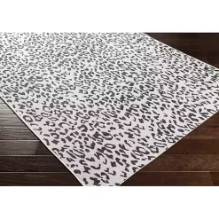 Kirklands Home Outdoor Rugs|Cauli Leopard Print Outdoor Rug, 5x7 Black