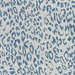 Kirklands Home Outdoor Rugs|Cauli Leopard Print Outdoor Rug, 4x5 Blue