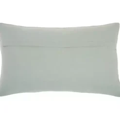 Best Celadon Beaded Floral Motif Lumbar Pillow Pillows