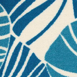 Kirklands Home Outdoor Rugs|Cerulean Botanical Shells Outdoor Area Rug, 5x7