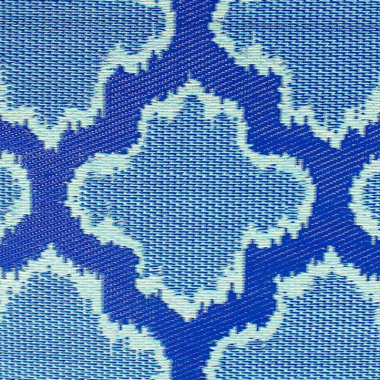 Kirklands Home Outdoor Rugs|Cerulean Quatrefoil Outdoor Area Rug, 4x6