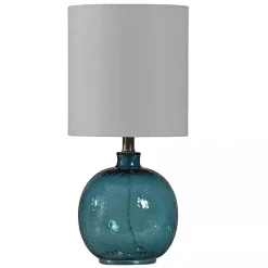 Kirklands Home Table Lamps|Cerulean Spanish Glass Ball Mini Table Lamp White