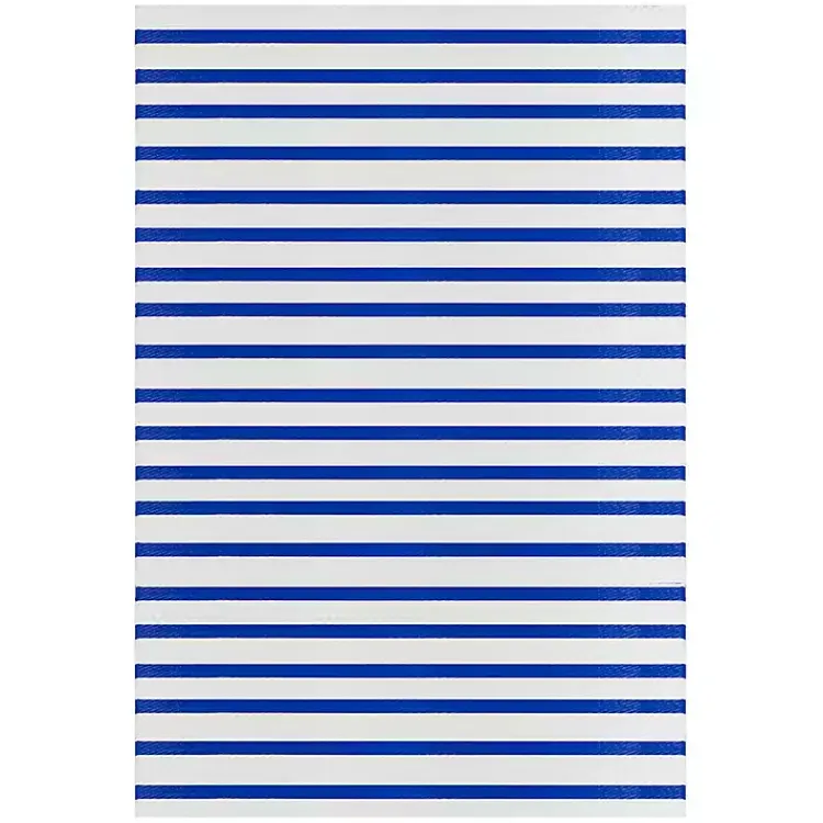 Kirklands Home Outdoor Rugs|Cerulean Stripes Outdoor Area Rug, 4x6