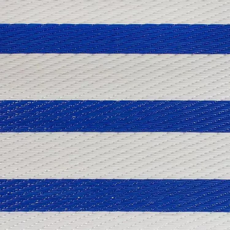 Kirklands Home Outdoor Rugs|Cerulean Stripes Outdoor Area Rug, 4x6