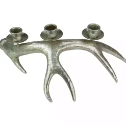 Champagne Deer Antler Taper Candle Holder Christmas Decorations