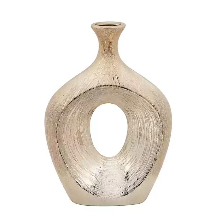 Best Champagne Ceramic Cut-Out Vase, 13 in. Vases