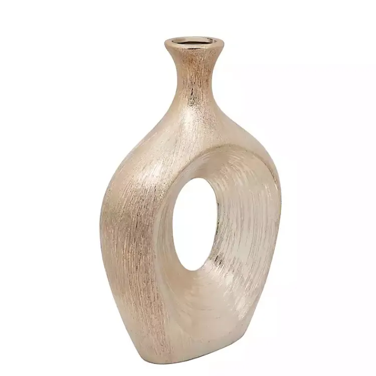 Best Champagne Ceramic Cut-Out Vase, 13 in. Vases