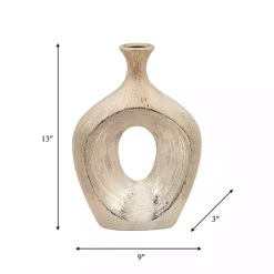 Best Champagne Ceramic Cut-Out Vase, 13 in. Vases