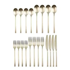 Kirklands Home Flatware & Cutlery|Champagne Glimmer 20-pc. Flatware Set Gold