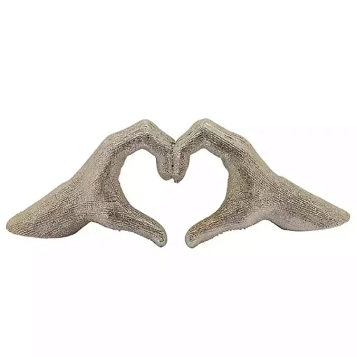 Outlet Champagne Heart Hands Ceramic Statue Statues & Figurines