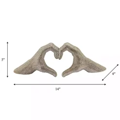 Outlet Champagne Heart Hands Ceramic Statue Statues & Figurines