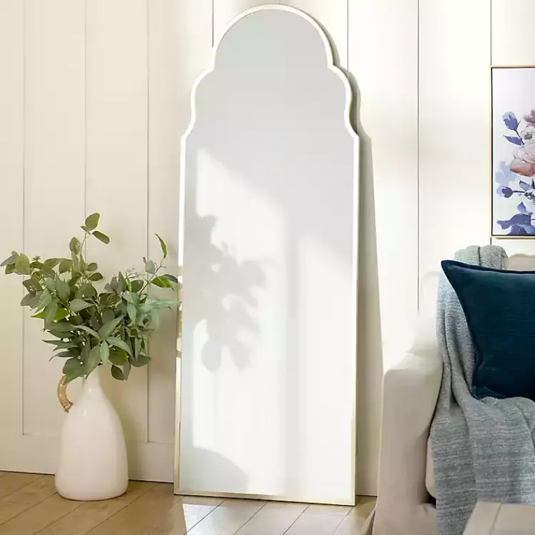 Kirklands Home Full Length & Floor Mirrors|Champagne Maria Arch Full Length Mirror Gold