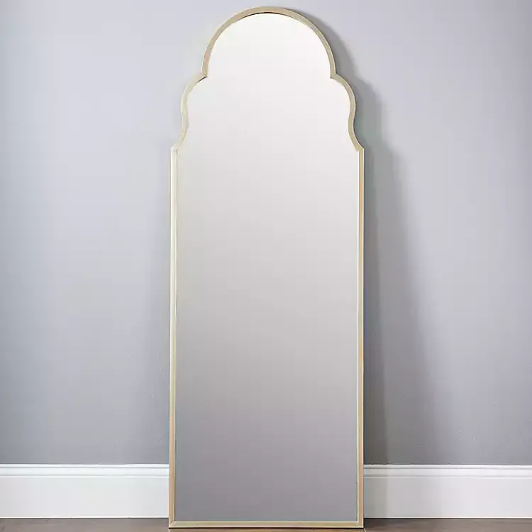 Kirklands Home Full Length & Floor Mirrors|Champagne Maria Arch Full Length Mirror Gold