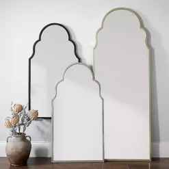 Kirklands Home Full Length & Floor Mirrors|Champagne Maria Arch Full Length Mirror Gold