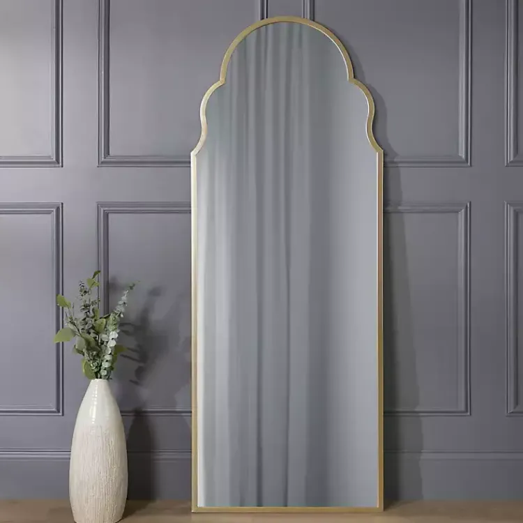 Kirklands Home Full Length & Floor Mirrors|Champagne Maria Arch Full Length Mirror Gold
