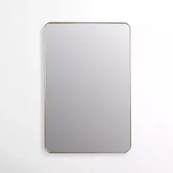 Kirklands Home Framed Mirrors|Champagne Nouveau Curved Corner Mirror