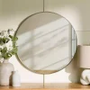 Kirklands Home Framed Mirrors|Champagne Nouveau Round Wall Mirror