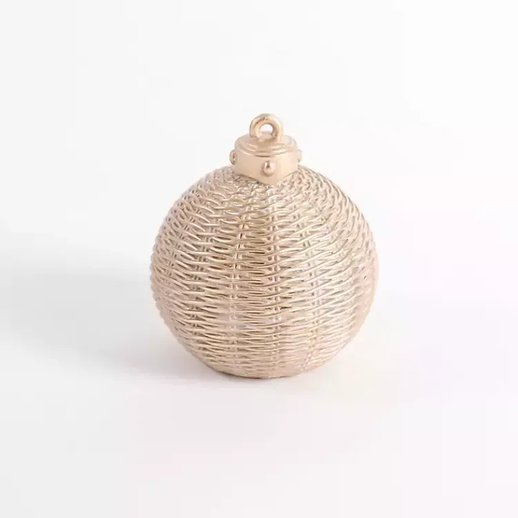 Hot Champagne Woven Ornament, 6 in. Christmas Decorations