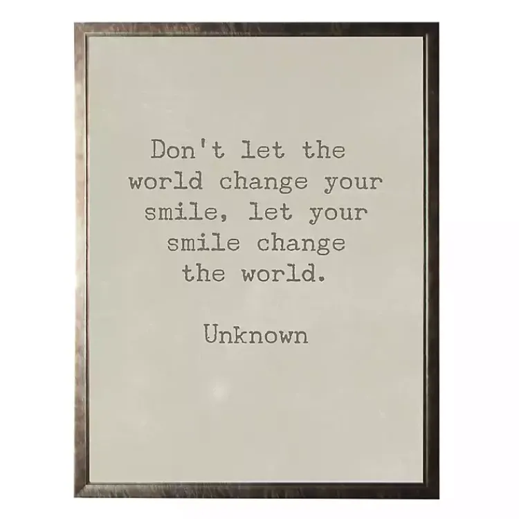 Kirklands Home Wall Quotes & Signs|Change the World Dr. Seuss Quote Framed Art Print Tan