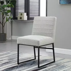 Kirklands Home Dining Chairs|Channeled Woven Dining Chair Gray