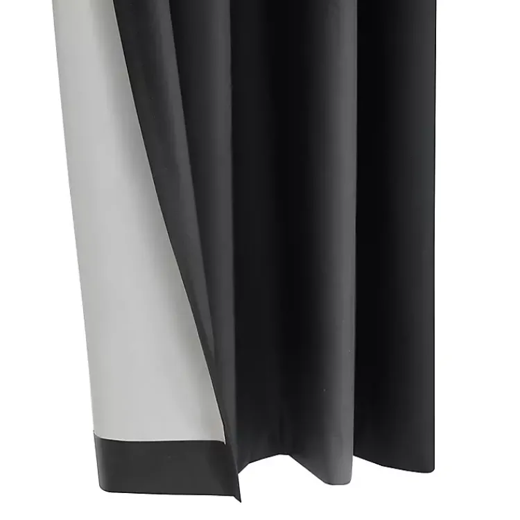 Kirklands Home Curtains & Drapes|Charcoal Alpine Blackout Curtain Panel, 84 in. Gray