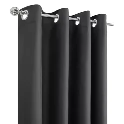 Kirklands Home Curtains & Drapes|Charcoal Alpine Blackout Curtain Panel, 95 in. Gray