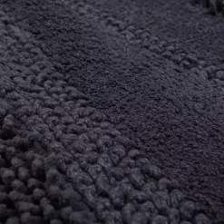 Kirklands Home Bathroom Rugs|Charcoal Asymmetrical Cotton Bath Mat Gray