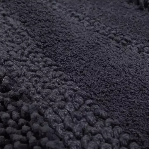 Kirklands Home Bathroom Rugs|Charcoal Asymmetrical Cotton Bath Mat Gray
