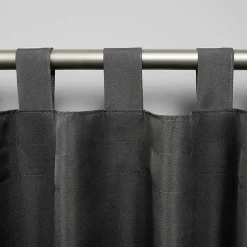 Kirklands Home Outdoor Curtains|Charcoal Cabana Outdoor Curtain Panel Set, 108 in.