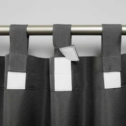 Kirklands Home Outdoor Curtains|Charcoal Cabana Outdoor Curtain Panel Set, 108 in.