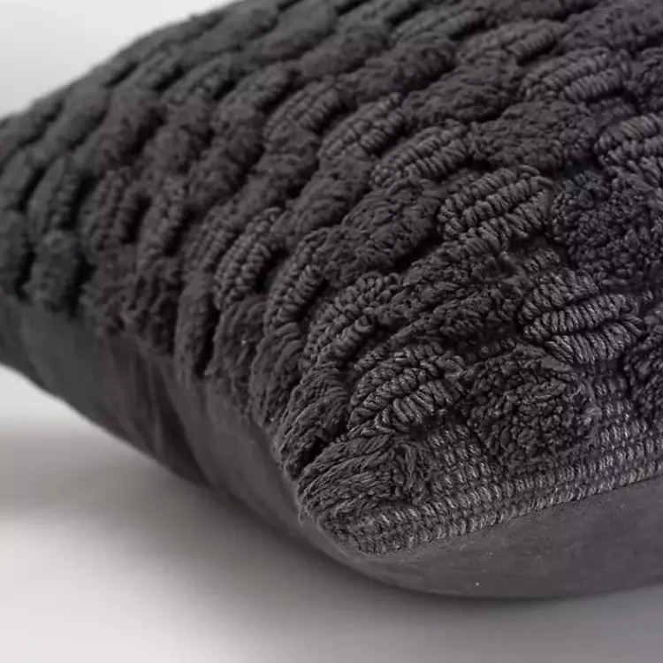 Discount Charcoal Heavily Textured Pillow Pillows