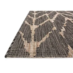 Kirklands Home Outdoor Rugs|Charcoal Mocha Chevron Outdoor Area Rug, 7x10