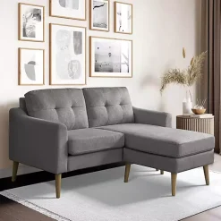 Kirklands Home Sofas & Loveseats|Charcoal 2-pc. Loveseat & Ottoman Set Gray