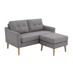 Kirklands Home Sofas & Loveseats|Charcoal 2-pc. Loveseat & Ottoman Set Gray