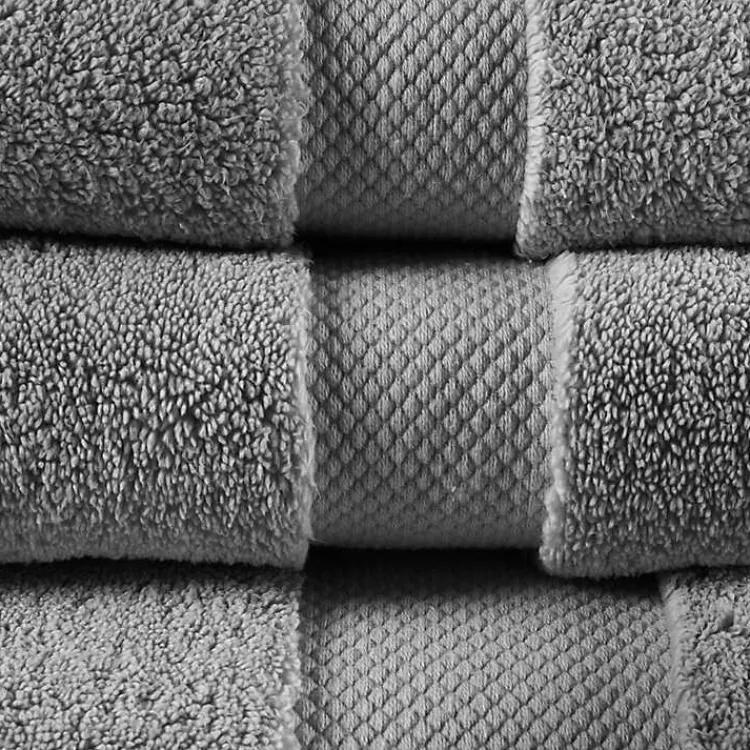 Kirklands Home Bath Towels|Charcoal 6-pc. Oversized Cotton Bath Towel Set Gray
