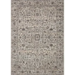 Kirklands Home Area Rugs|Charcoal Sorrento Medallion Area Rug, 6x9 Gray
