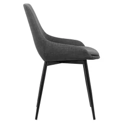 Kirklands Home Dining Chairs|Charcoal Upholstered Mia Dining Chair Gray