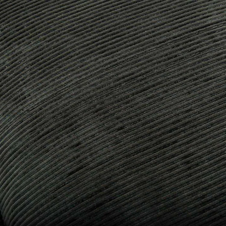 Online Charcoal Velvet Corduroy Flange Throw Pillow Pillows