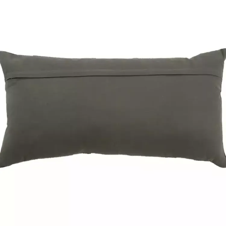 New Charcoal Velvet Corduroy Lumbar Pillow Pillows