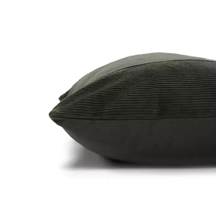 New Charcoal Velvet Corduroy Lumbar Pillow Pillows