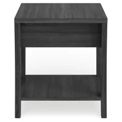 Kirklands Home Accent & End Tables|Charcoal Wood Single Drawer Side Table Gray